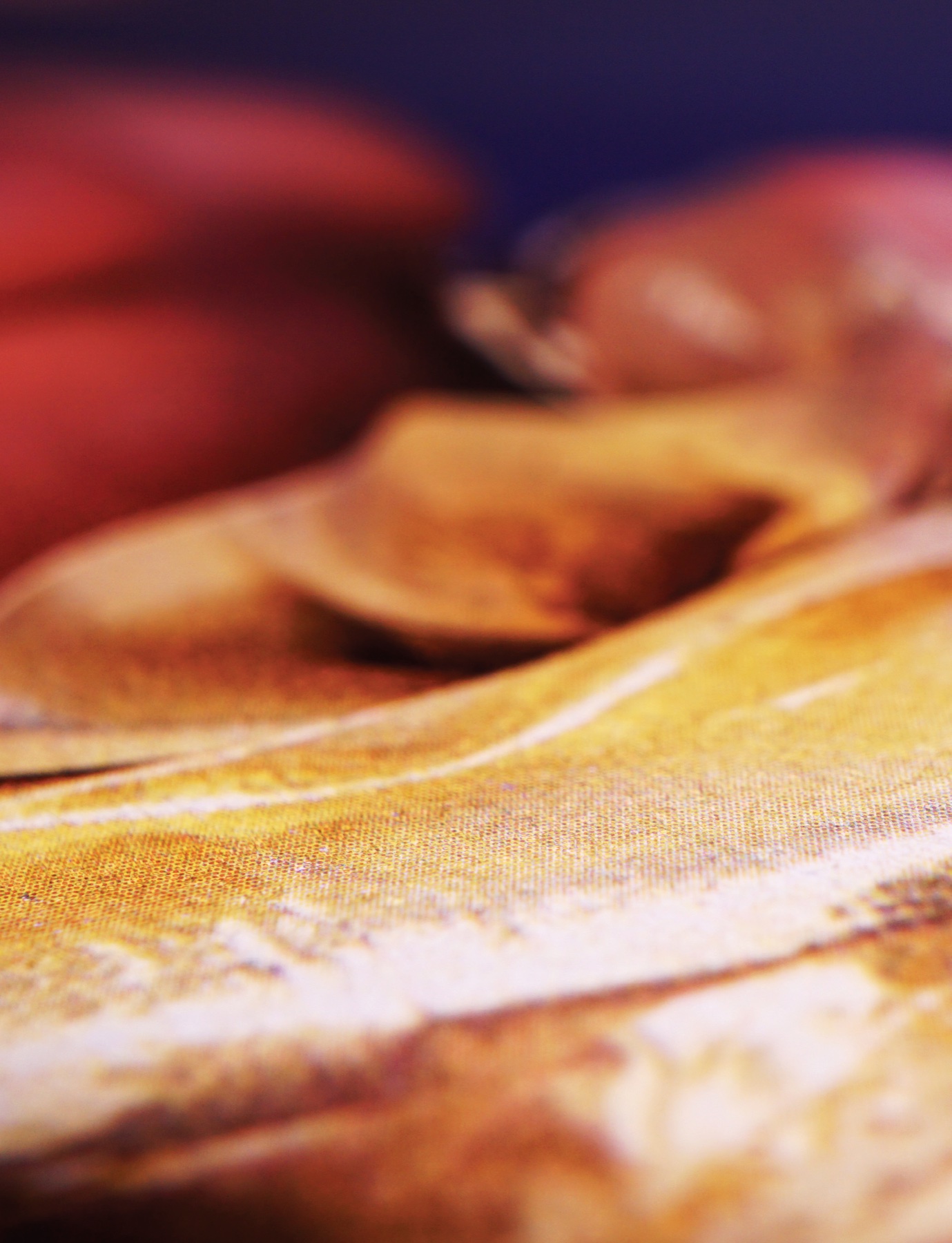 Gold fabric, close up