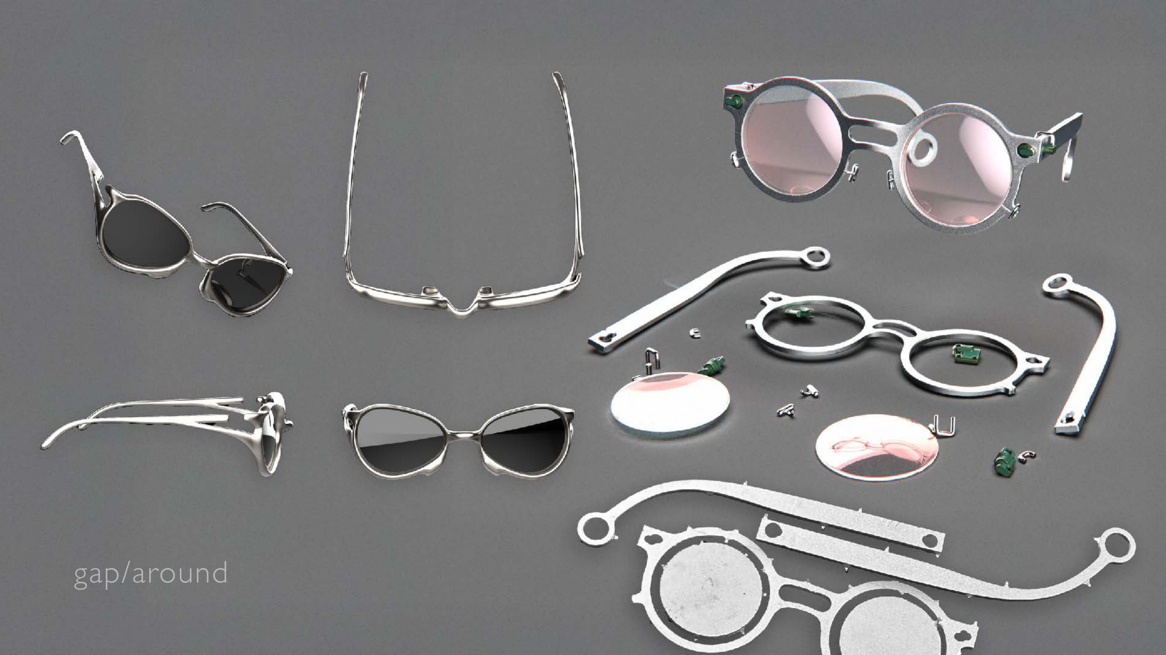 gap/around — titanium and aluminum spectacles