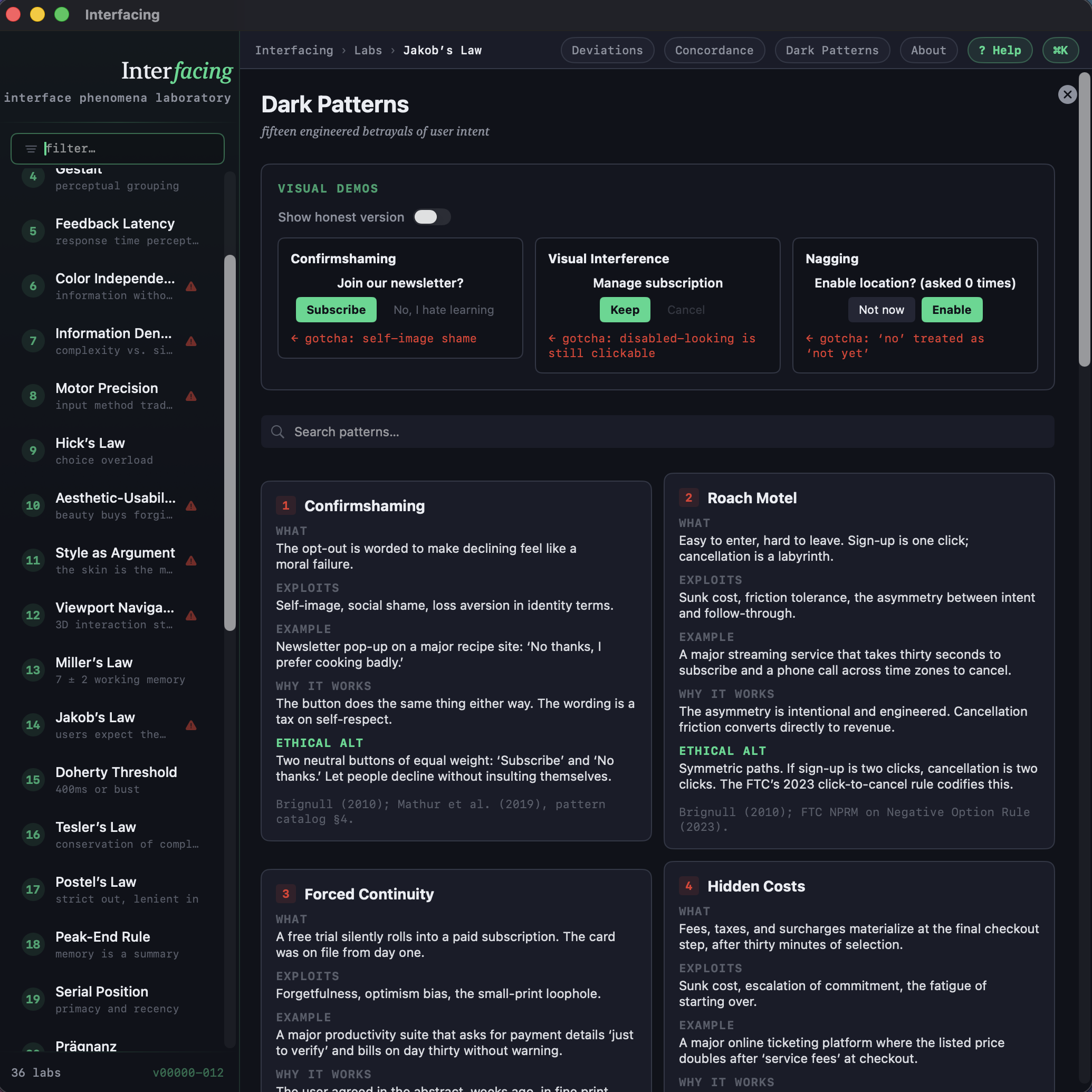 interfacing — interface phenomena laboratory