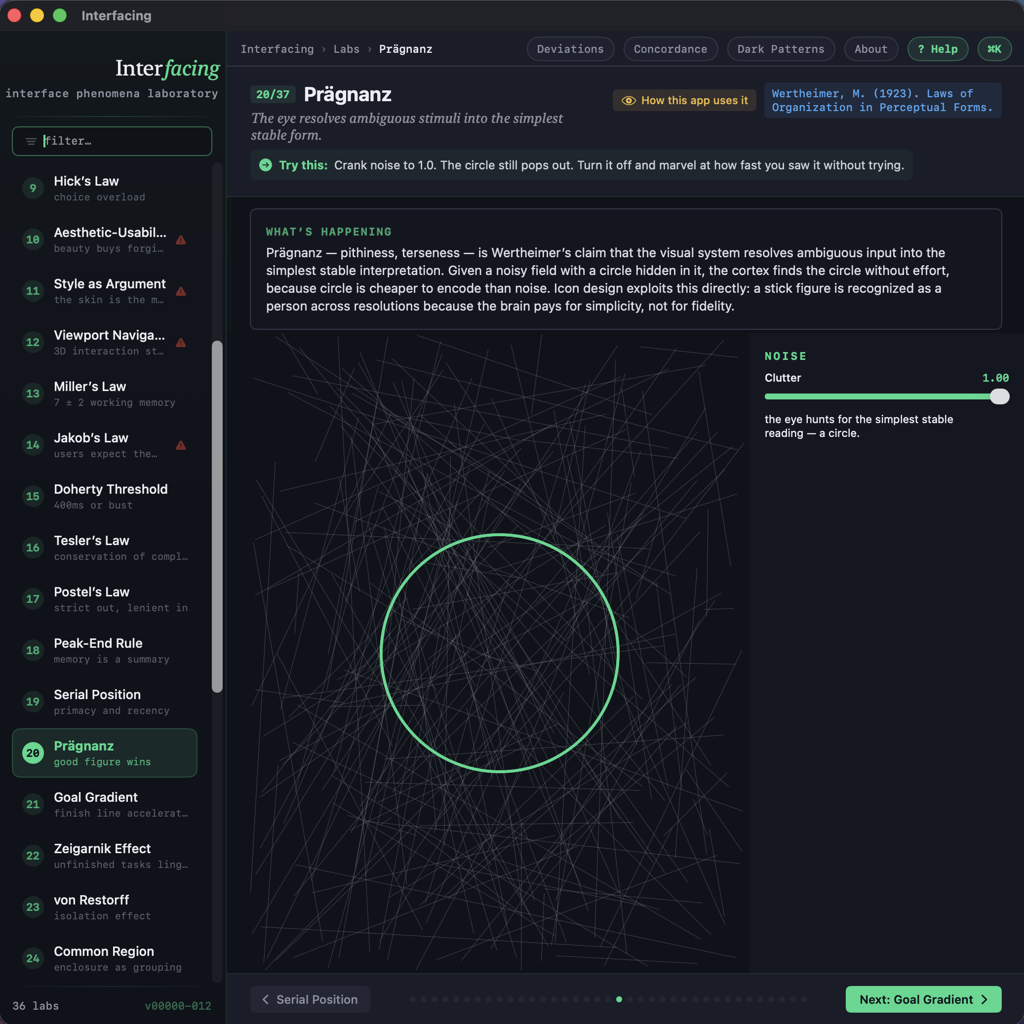 interfacing browsing the syllabus across labs, deviations, and dark patterns