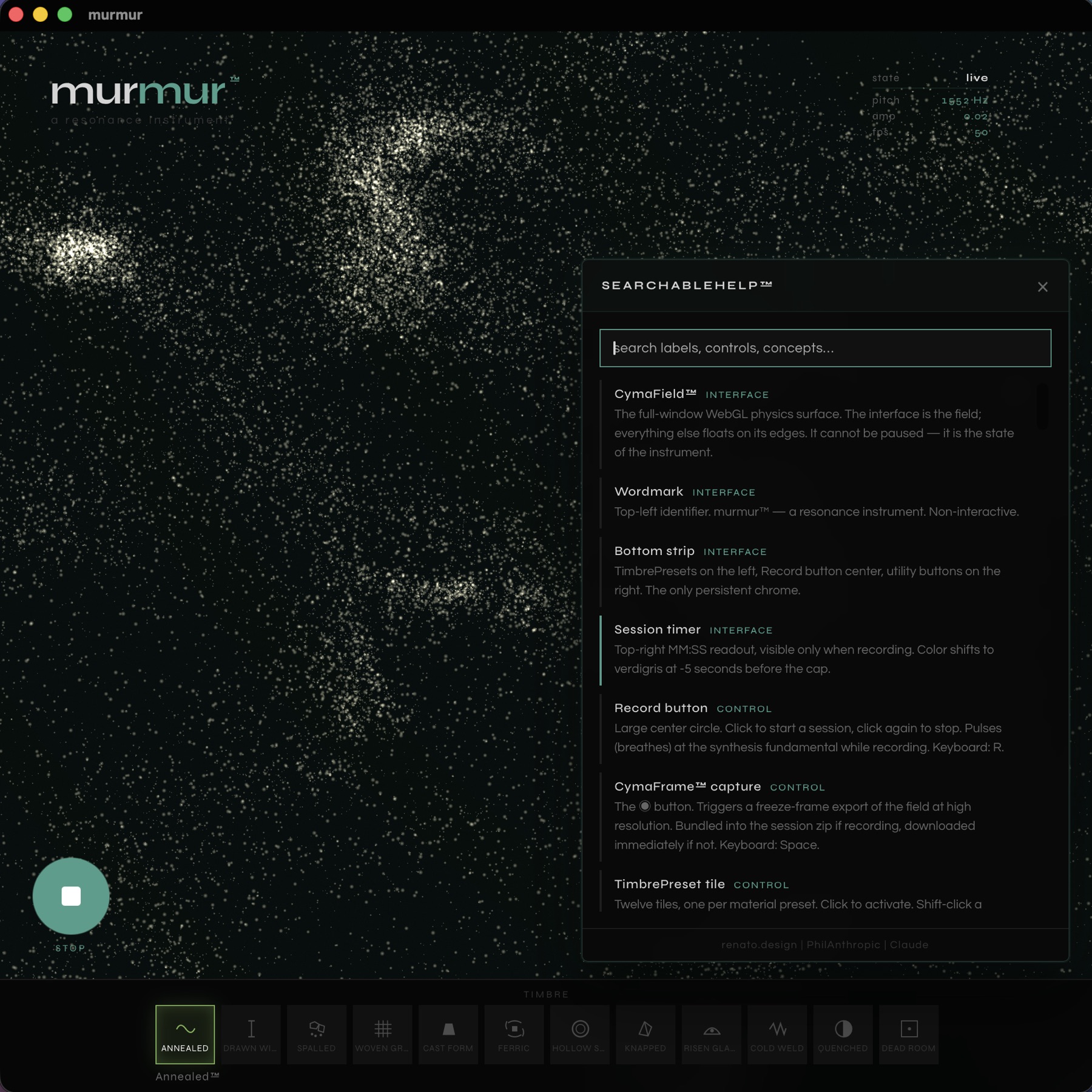 murmur resolved nodal geometry on stable pitch