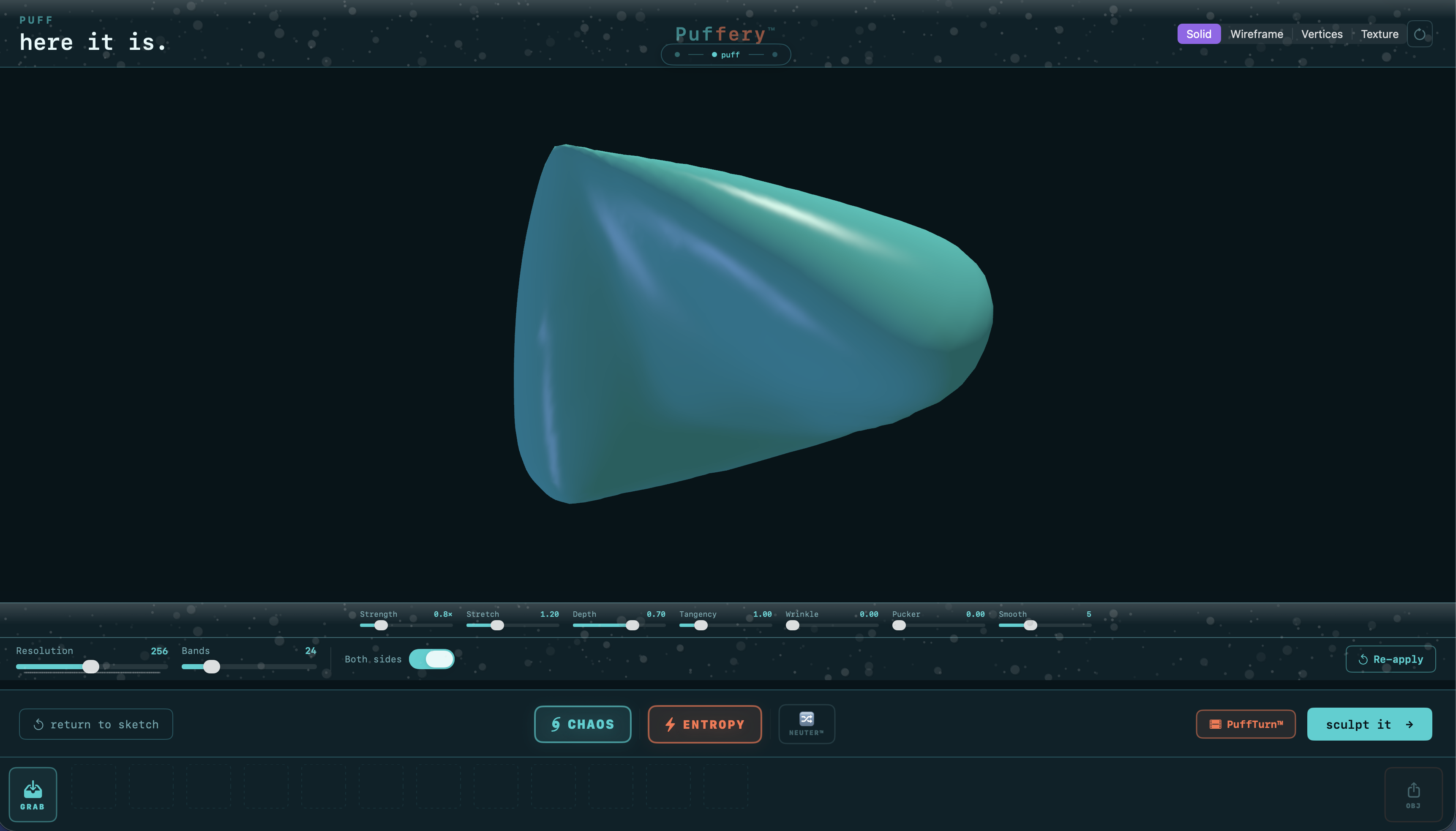 Puffery screenshot
