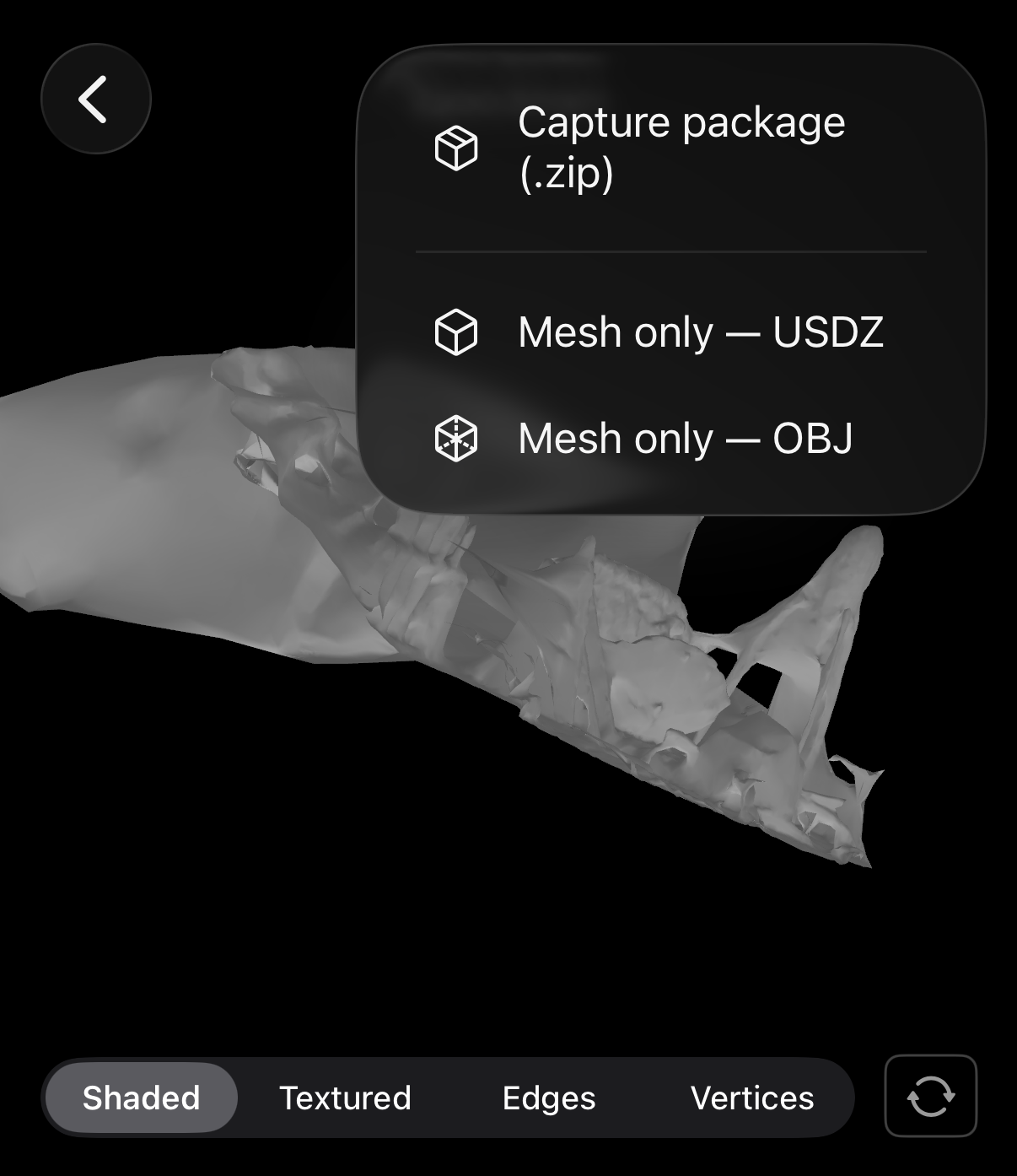 specimen Afterwords view — six dead voices read the captured object