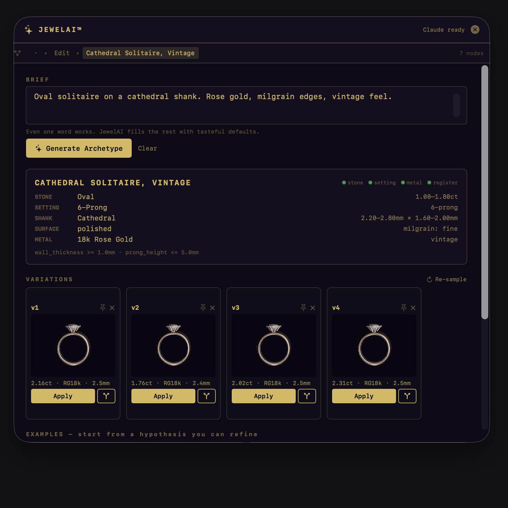 torc workspace — parametric ring design