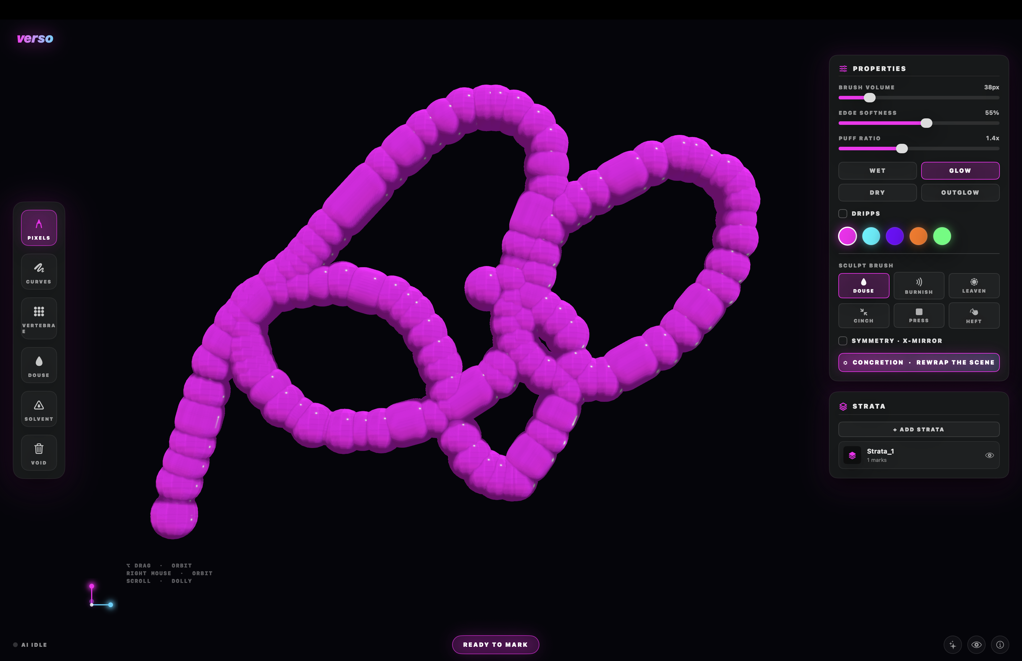 verso workspace — hybrid graphic design engine