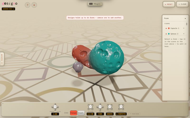 Designo modeler screenshot