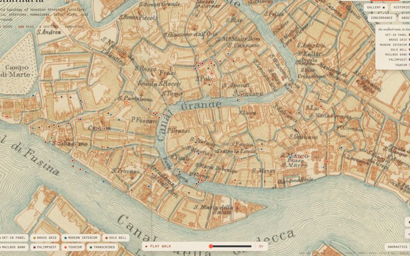 Liminaria Venice threshold map screenshot